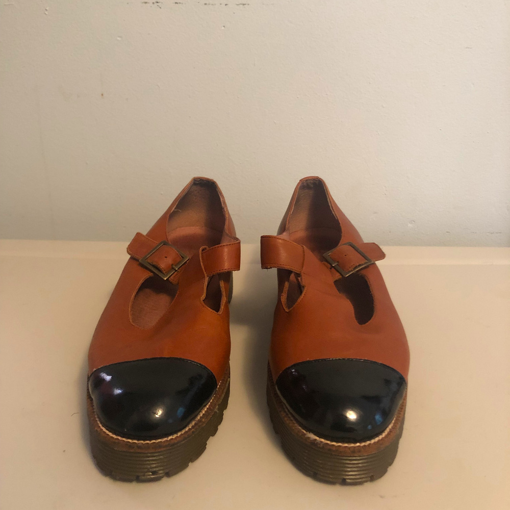 ASOS LEATHER PLATFORM MARY JANES